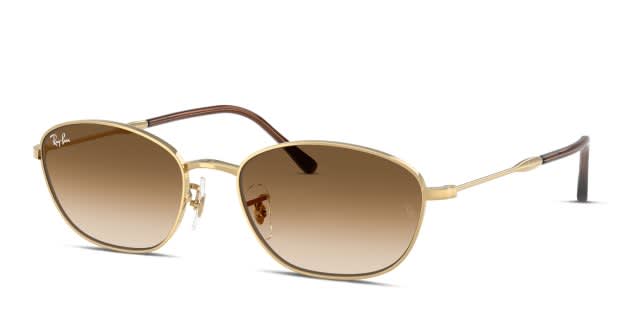 Ray-Ban RB3749 Gold, Brown frame with clear gradient brown lenses
