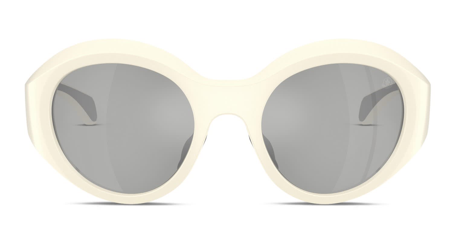 Moncler ME8005 Beige glasses - Beige / Silver - Frontal View