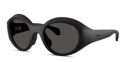 Moncler ME8005 Black glasses - Black / Gray - Angle View