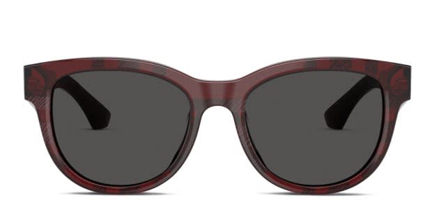 Burberry BE4432U red frame with dark grey lenses. Lenses  display picture 3