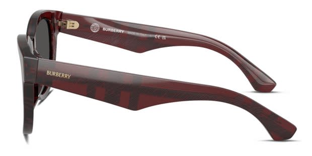 Burberry BE4432U red frame with dark grey lenses. Lenses  display picture 1