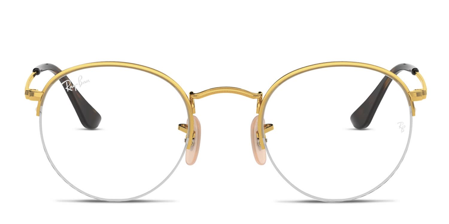 Ray-Ban RX3947V Gold glasses - Gold - Frontal View