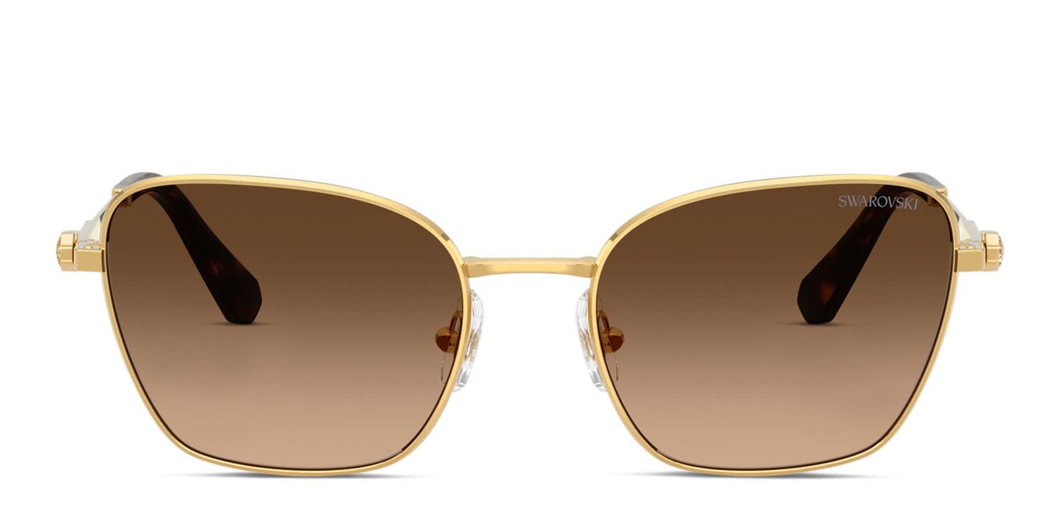 Swarovski SK7029 Yellow, Gold glasses - Yellow / Gold / Green / Brown - Frontal View