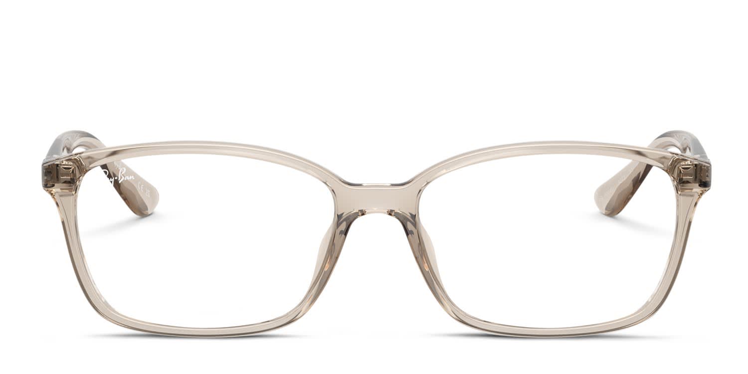 Ray-Ban RX7094D Clear, Brown glasses - Clear / Brown - Frontal View
