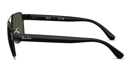 Ray-Ban RB3751 Black glasses - Black / Green - Side View
