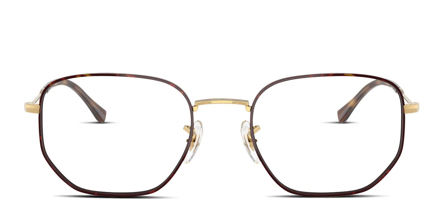 Ray-Ban RX6496 Tortoise, Gold glasses - Tortoise / Gold - Frontal View