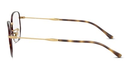 Ray-Ban RX6496 Tortoise, Gold glasses - Tortoise / Gold - Side View