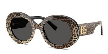 Dolce & Gabbana DG4448 Black glasses - Black / Gray - Angle View