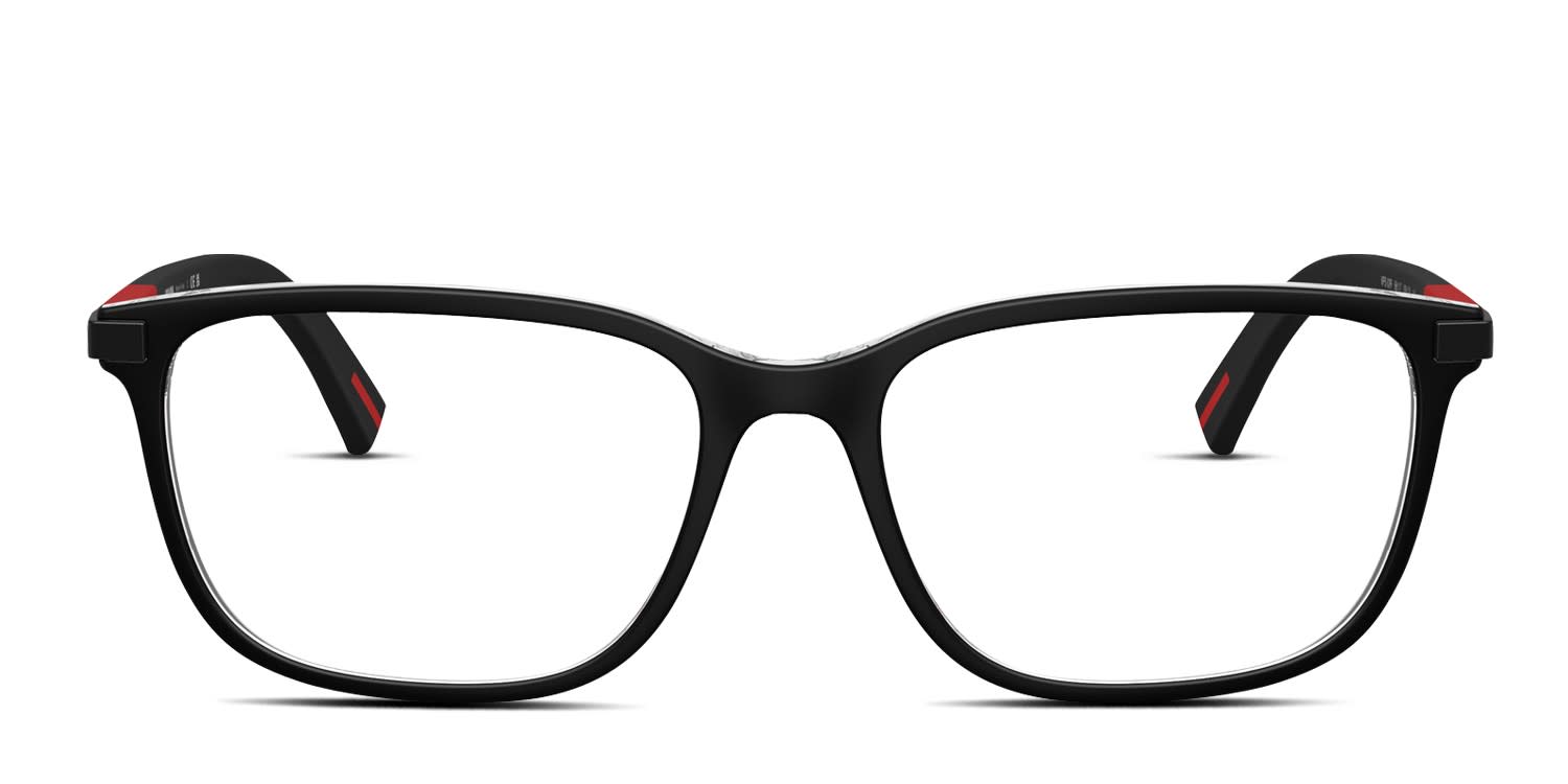 Prada Linea Rossa PS02RV Black glasses - Black - Frontal View