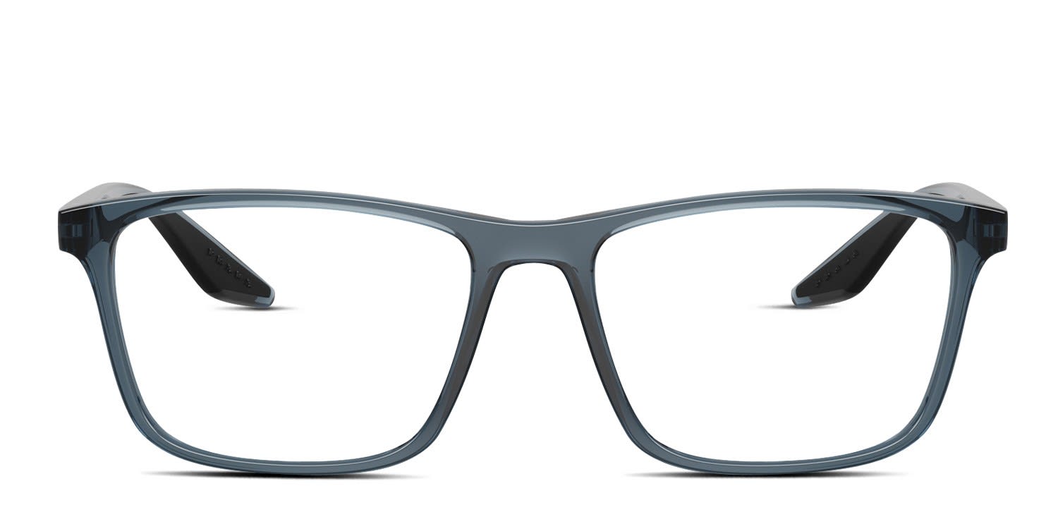 Prada Linea Rossa PS01QV Clear, Blue glasses - Clear / Blue - Frontal View