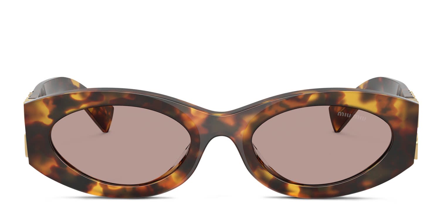 Miu Miu MU11WS Bronze, Tortoise, Purple, Brown glasses - Bronze / Tortoise / Purple / Brown - Frontal View