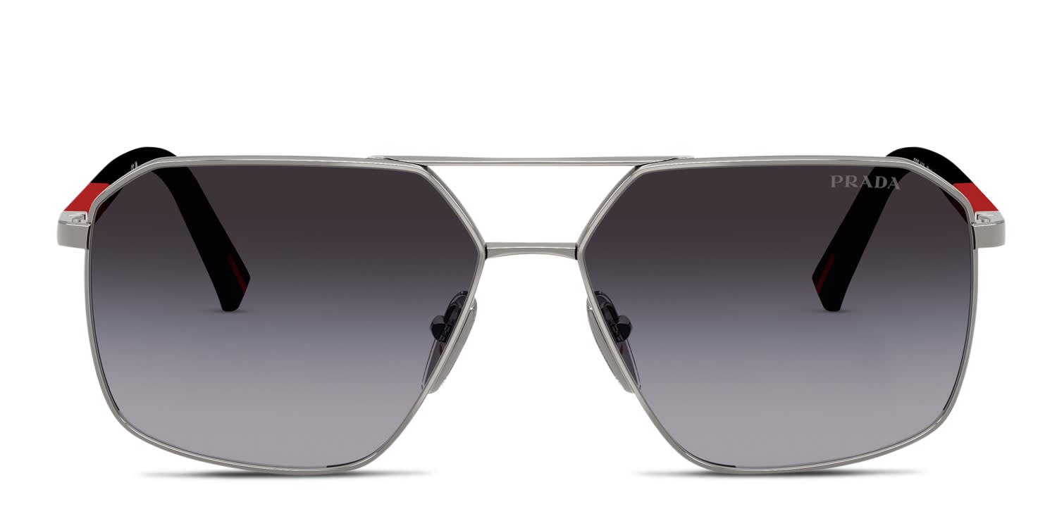 Prada Linea Rossa PSA50S Gunmetal glasses - Gunmetal / Gray - Frontal View