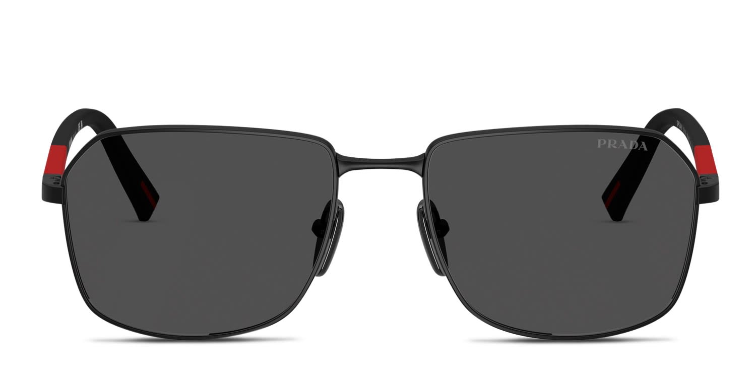 Prada Linea Rossa PSA51S Black glasses - Black / Gray - Frontal View