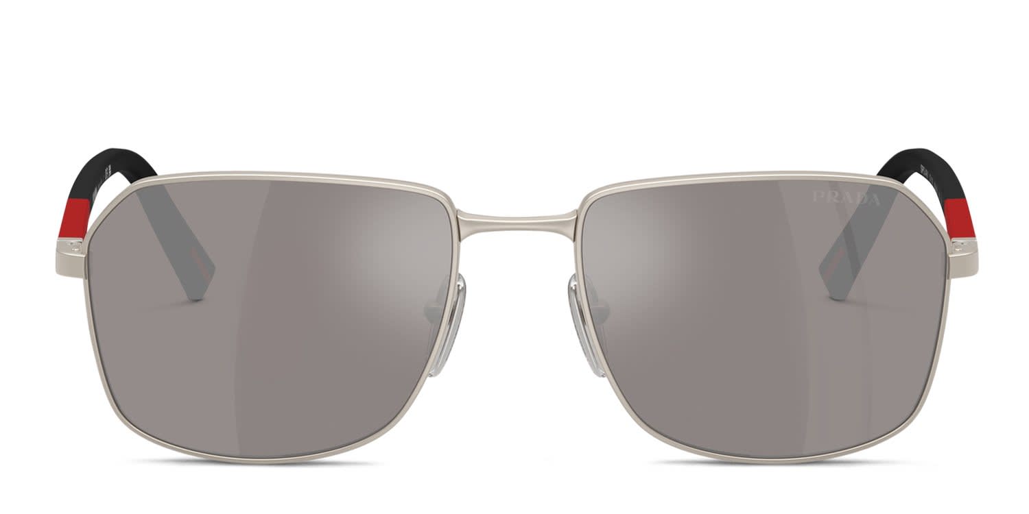Prada PSA51S Linea Rossa Silver glasses - Silver - Frontal View