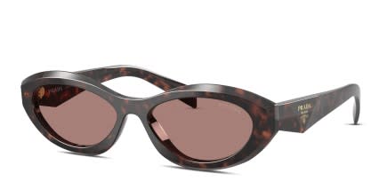 Prada PR26ZS Tortoise glasses - Tortoise / Brown - Angle View