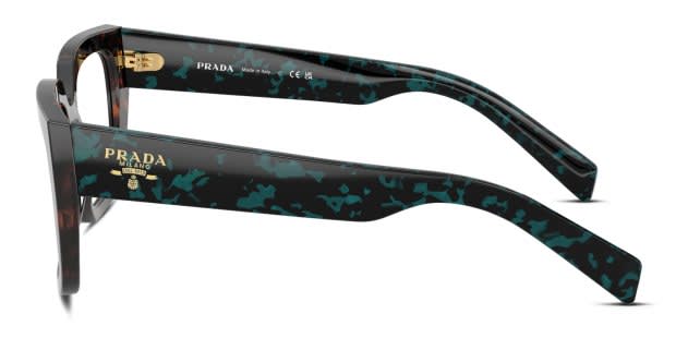 Prada Tortoise and Blue Cat-Eye Sunglasses Prada PRA02S Tortoise Prescription Sunglasses main image 3