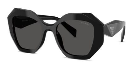 Prada PR16WS Shiny Black glasses - Shiny Black - Angle View