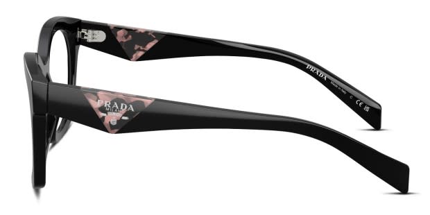 メガネ Prada VPS05N Lightweight Rectangular Nero Glasses Prada PRA05V black frame
