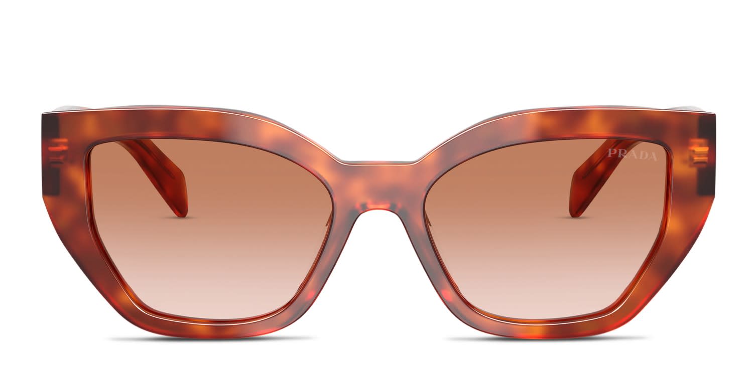 Prada PRA09S Red, Tortoise glasses - Red / Tortoise / Brown - Frontal View