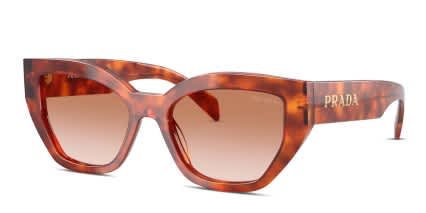 Prada PRA09S Red, Tortoise glasses - Red / Tortoise / Brown - Angle View