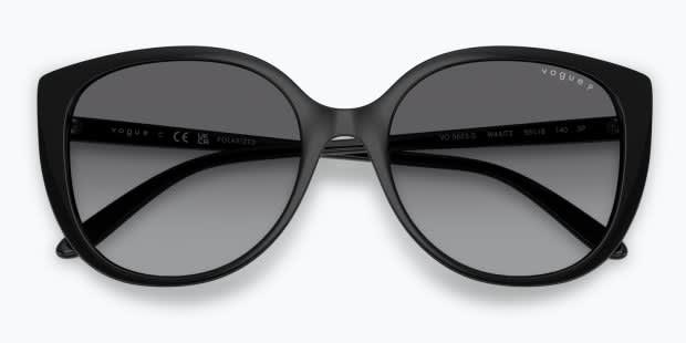 Vogue VO5623S black frame with gradient grey polarized lenses