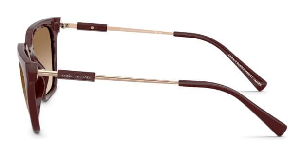 Armani Exchange AX4158S red frame with gradient brown lenses
