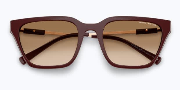 Armani Exchange AX4158S red frame with gradient brown lenses