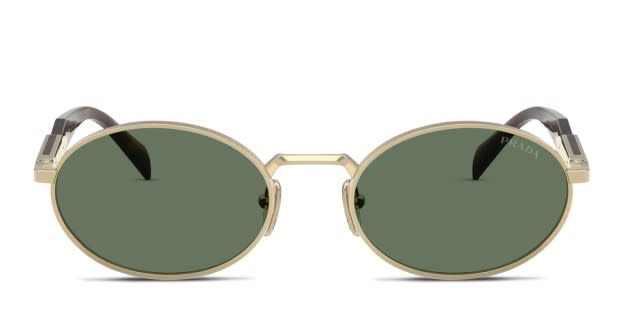 Prada PR65ZS Gold, Green frame with dark green lenses. Lenses
