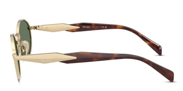 Prada PR65ZS Gold, Green frame with dark green lenses. Lenses
