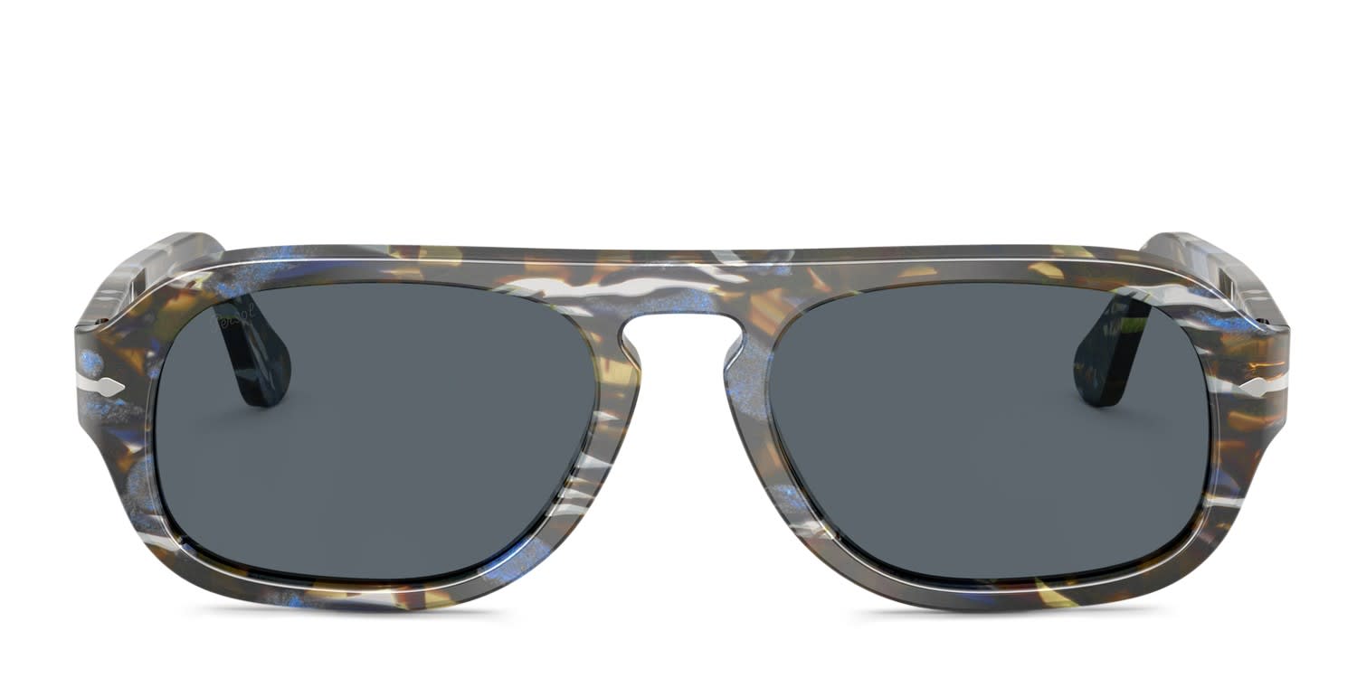 Persol PO3369S gray , blue frame with blue lenses. Lenses  display picture 2