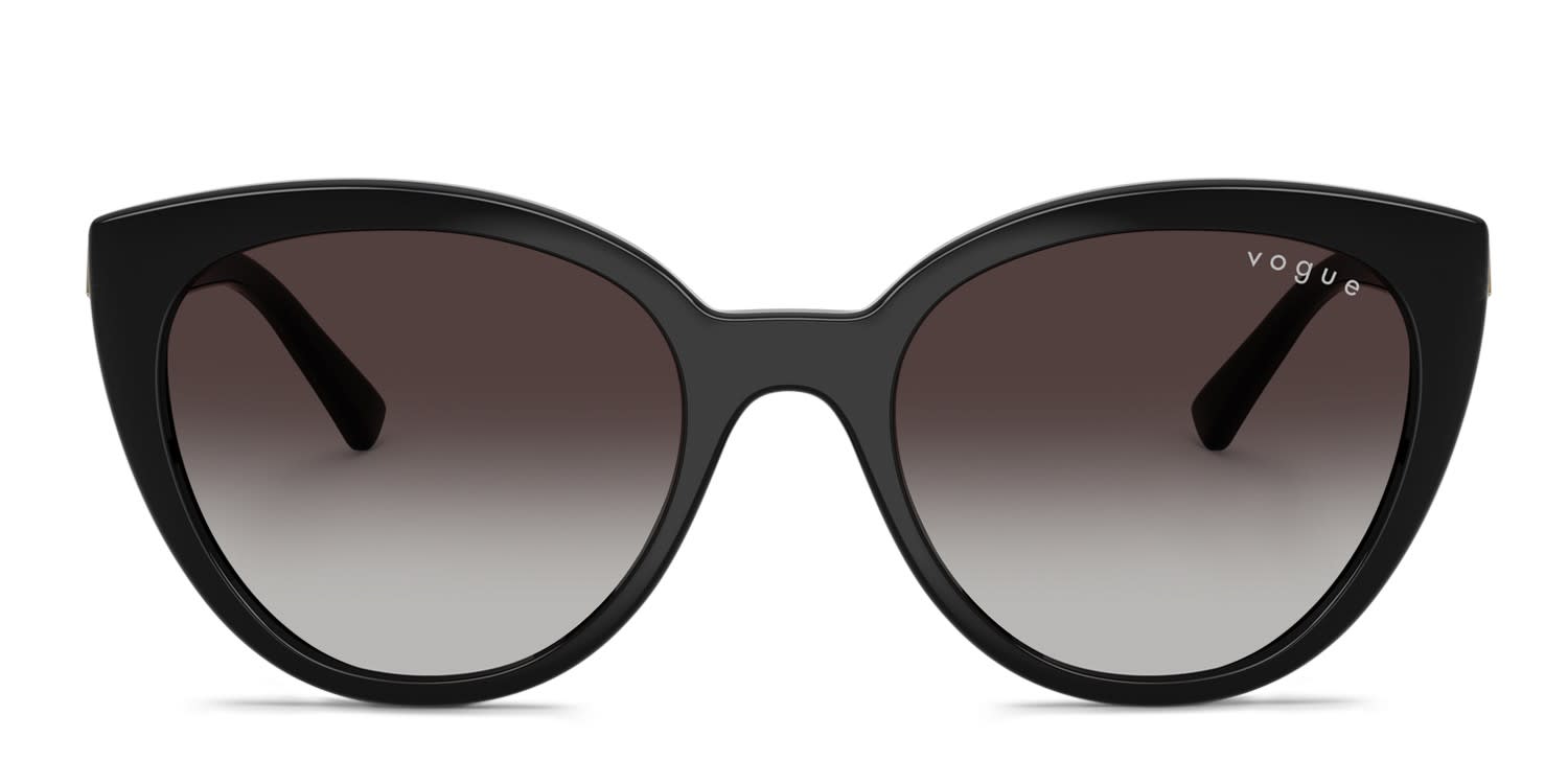 Amelia E. Alexis Shiny Black Prescription Sunglasses - 50