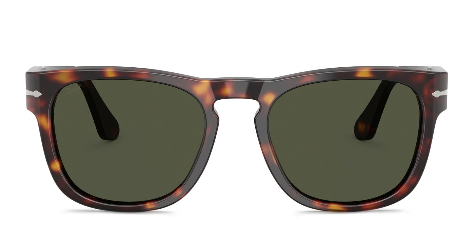 Persol PO3333S Elio Tortoise, Green glasses - Tortoise / Green - Frontal View