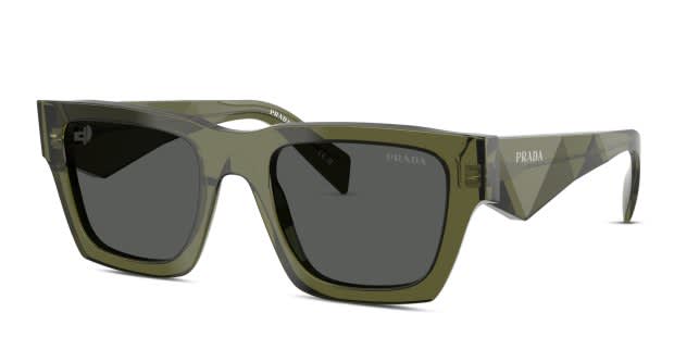 小物 PRADA khaki clear sunglasses Prada PRA06S clear , green frame with dark grey lenses. Lenses