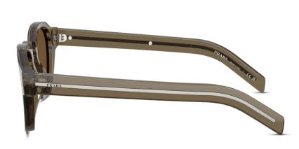 Prada PRA16S Brown, Clear glasses - Brown / Clear - Side View