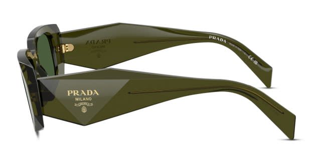 Prada PR17WS Green frame with dark green lenses. Lenses provide