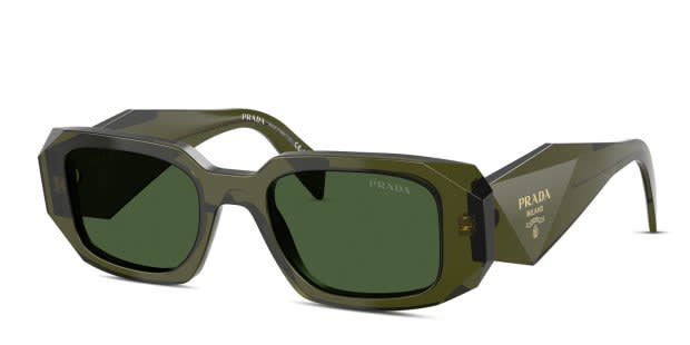 Prada PR17WS Green frame with dark green lenses. Lenses provide