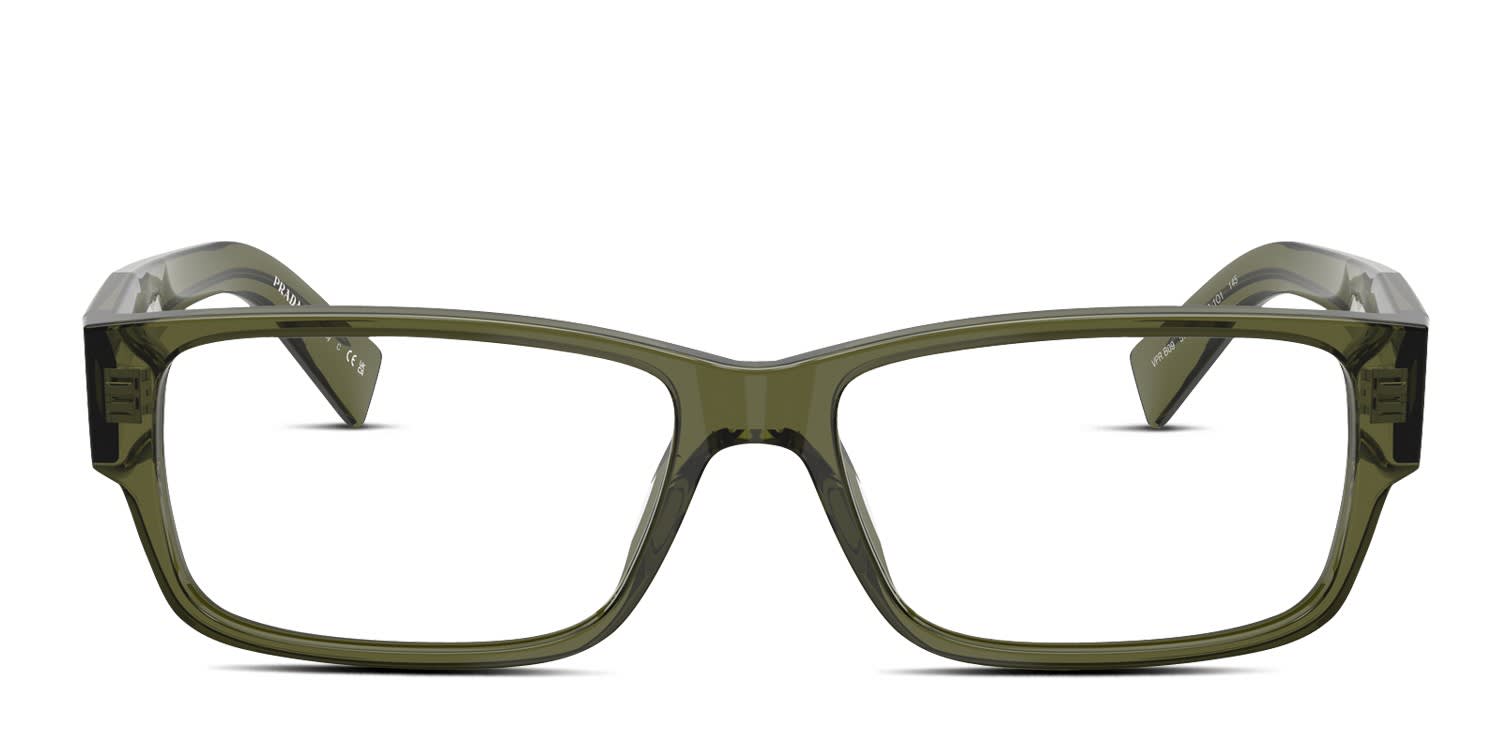Prada PRB09V Clear, Green glasses - Clear / Green - Frontal View