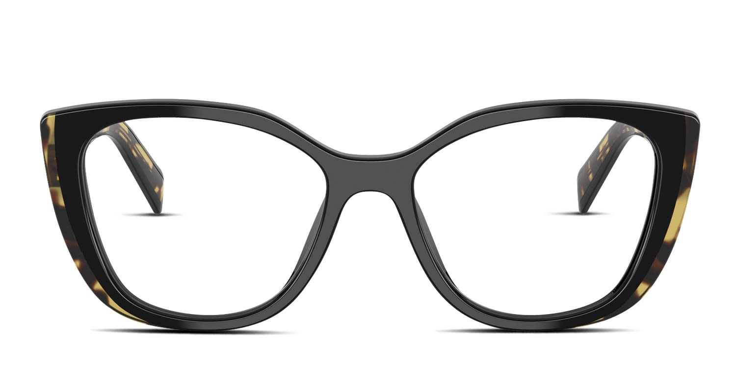 Prada PRB04V Black, Tortoise glasses - Black / Tortoise - Frontal View