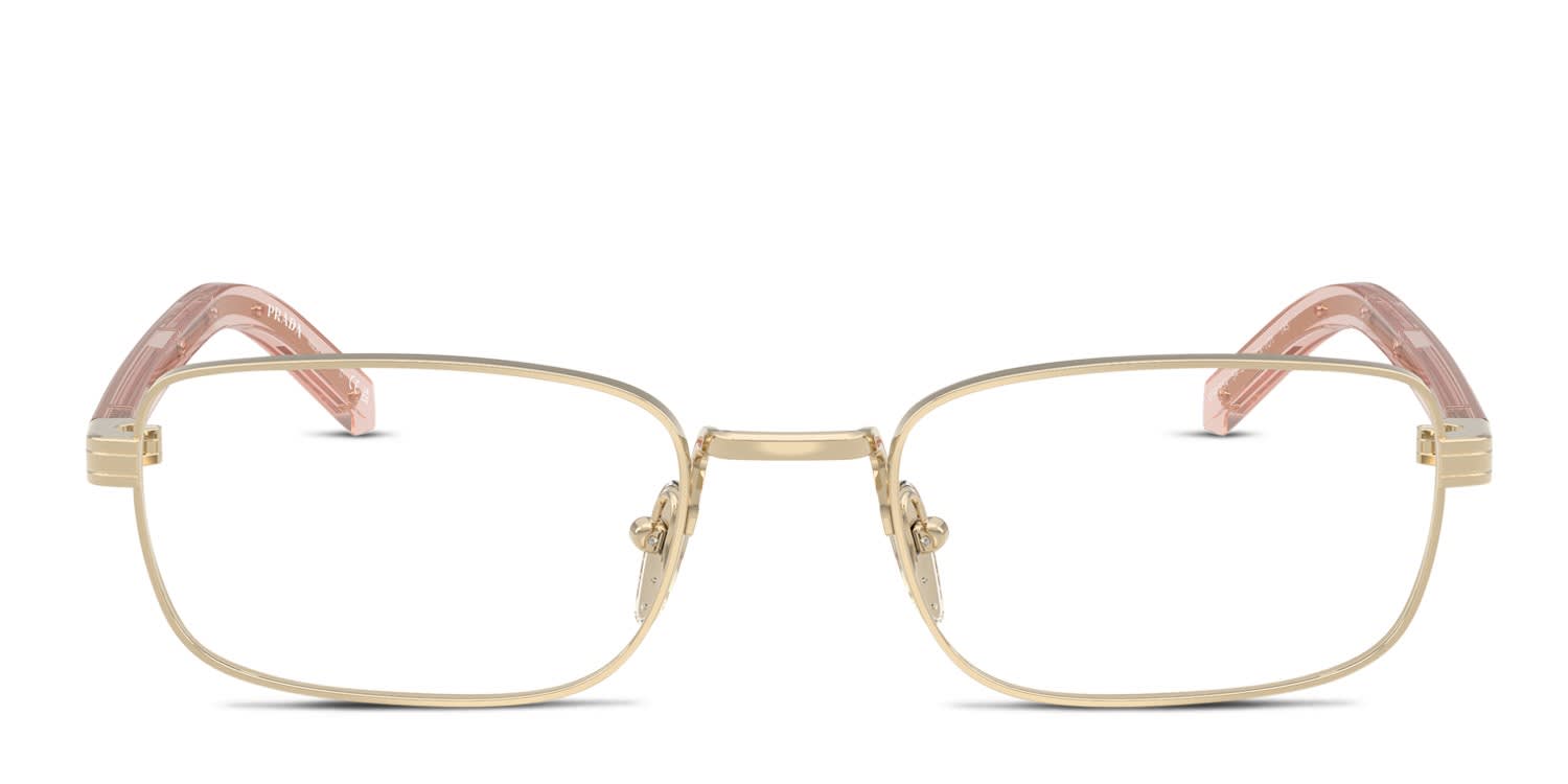 Prada PRB54V Gold, Pink glasses - Gold / Pink - Frontal View