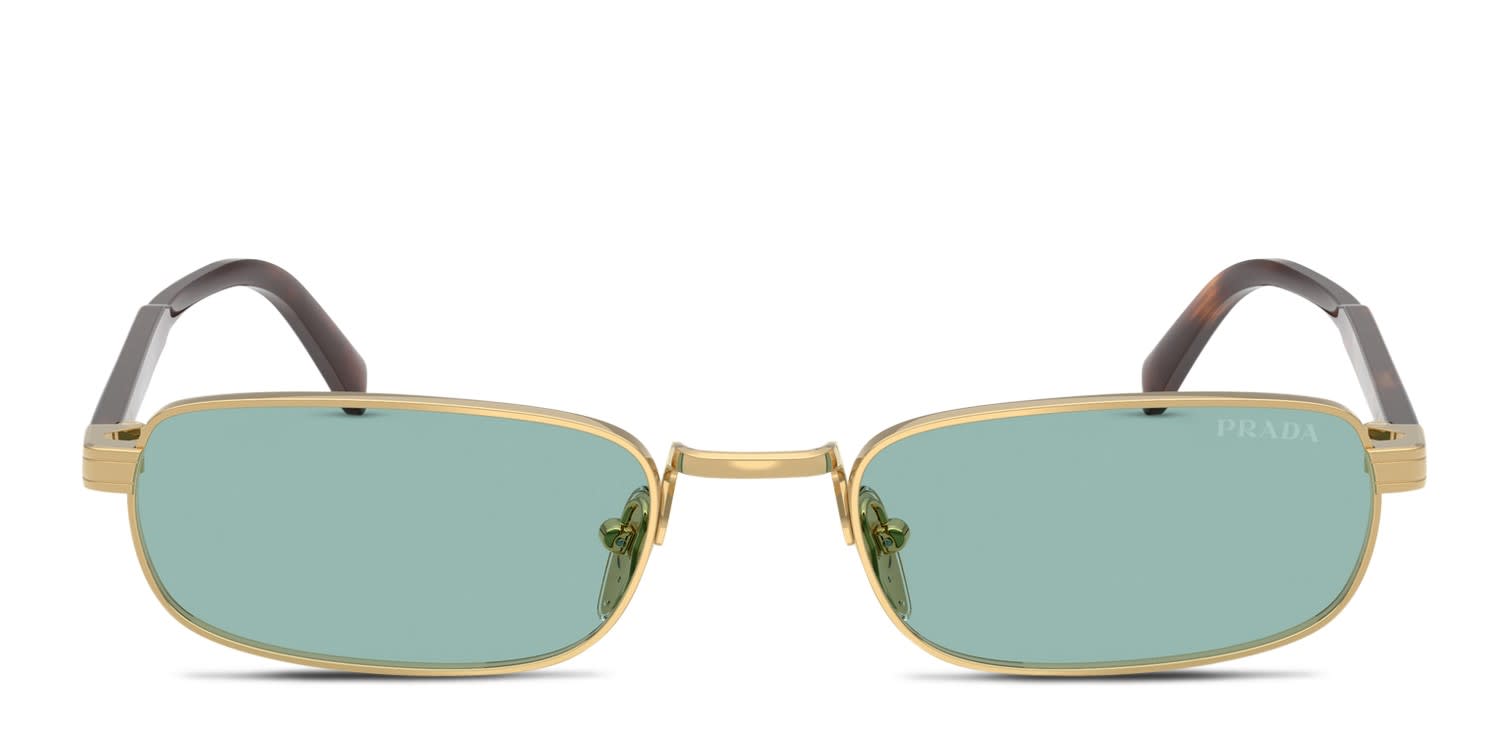 Prada PRB54S Gold glasses - Gold / Green - Frontal View