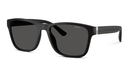 Polo Ralph Lauren PH4229U Black, Gray glasses - Black / Gray - Angle View