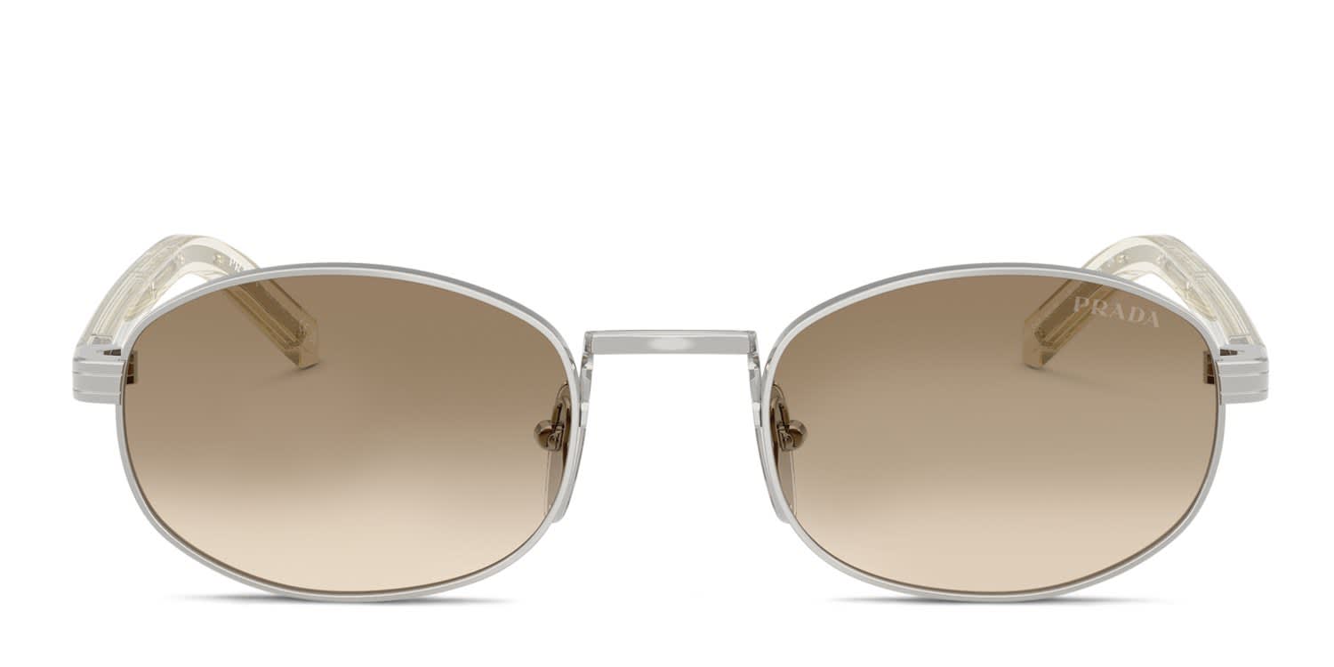Prada PRB53S Silver, Brown glasses - Silver / Brown - Frontal View