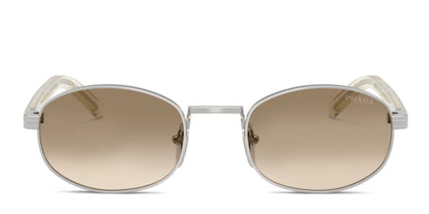 NEW PRADA SILVER BROWN UNISEX SUNGLASSES PRADA Prada Eyewear 0PR B54S Sunglasses in Silver/Light Brown Prada main image 4
