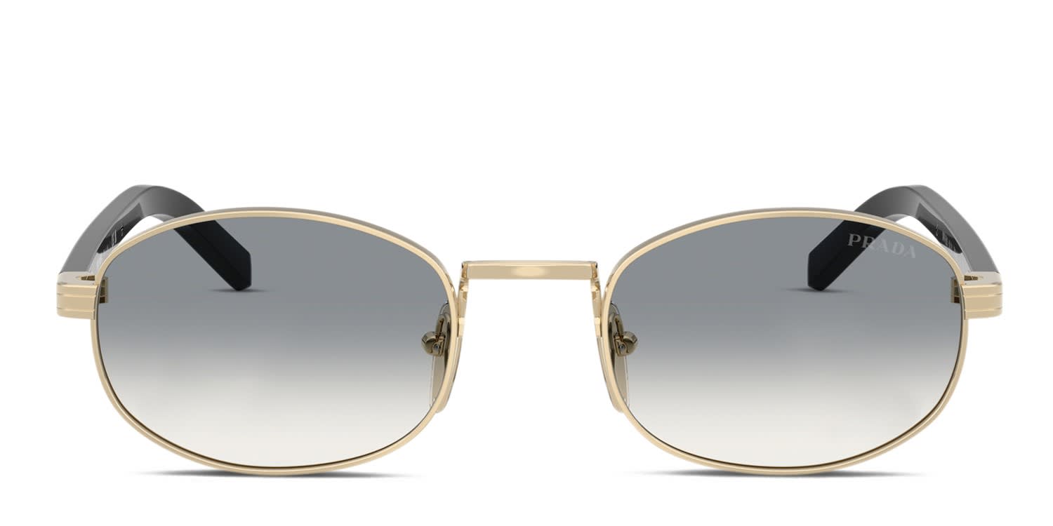 Prada PRB53S Gold glasses - Gold / Gray - Frontal View