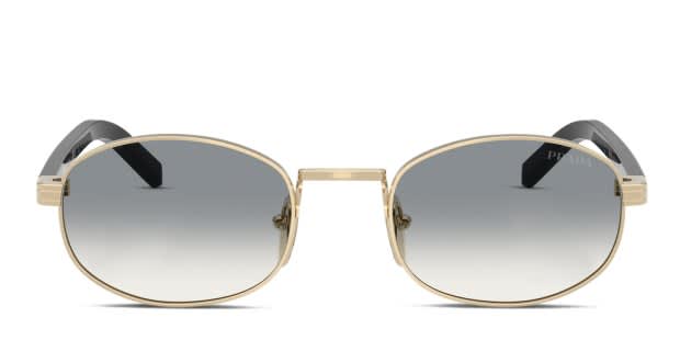 Prada PRB53S gold frame with grey gradient lenses. Lenses  display picture 3