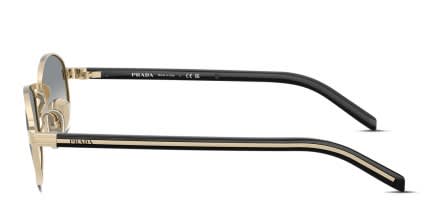 Prada PRB53S Gold glasses - Gold / Gray - Side View