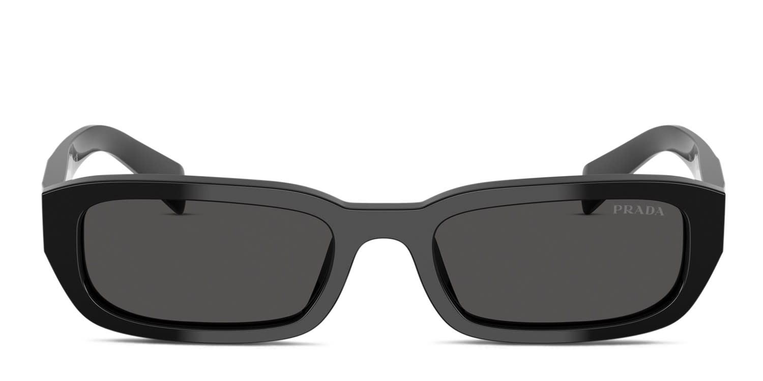 Prada PRB06S Black glasses - Black / Gray - Frontal View