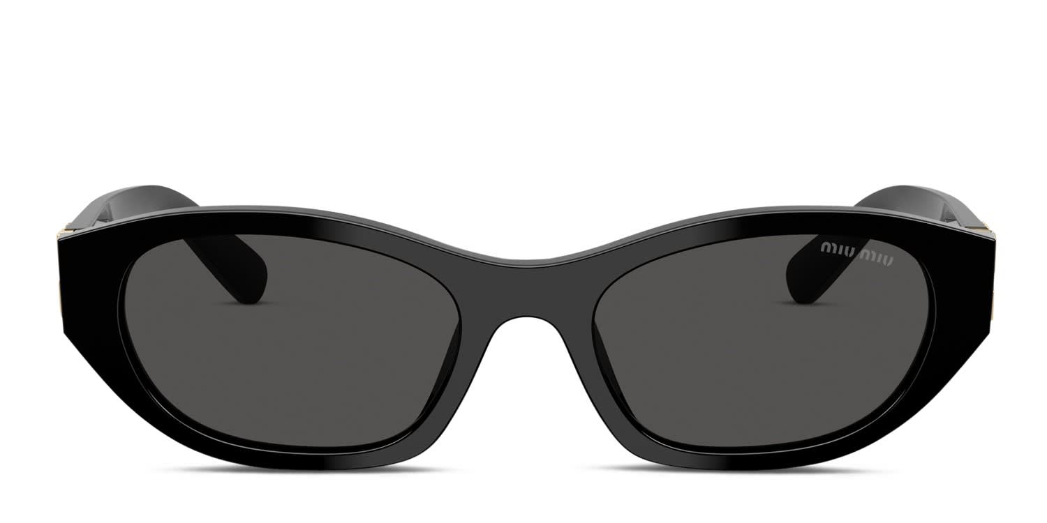 Miu Miu MUA03S Black glasses - Black / Gray - Frontal View