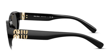Miu Miu MUA03S Black glasses - Black / Gray - Side View