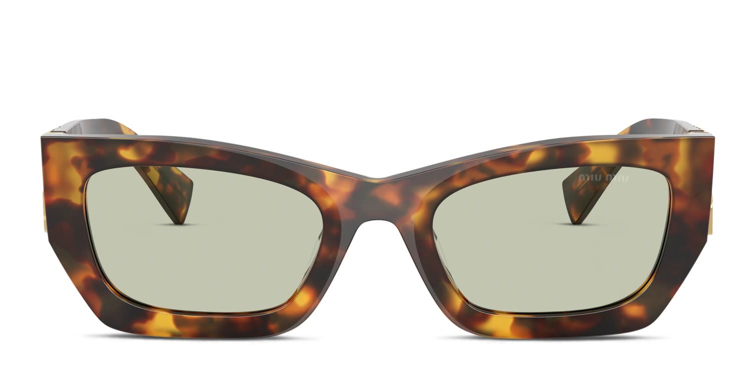 Miu Miu MU09WS Bronze, Tortoise glasses - Bronze / Tortoise / Green - Frontal View